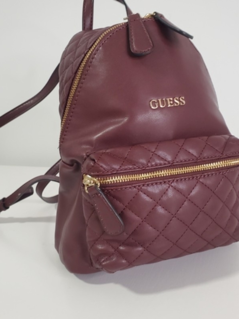 GUESS Quilted Mini Backpack - Wine